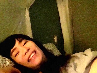 Blonde tranny shemale solo masturbation