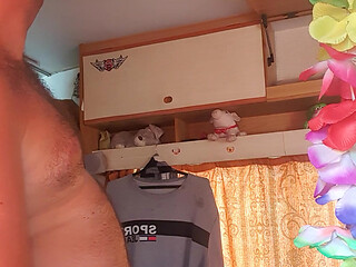 Nude boy in morning