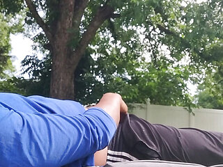 Mitchell Clayton aka Mr. Majic aka Chef Clayton's relaxing Friday outside.