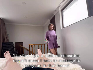 POV: Maybe you rub on my dick with your pussy?  Massage from step sister goes to far