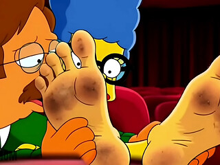 The Dirty Wrinkled Soles Of Marge Simpson'_s Feet. Tarantino Parody