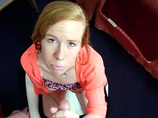 Strokies Ginger teen Kierra Wilde jerking cock
