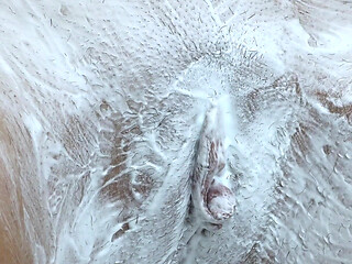 Shaving My Very Hairy Pussy Close up!