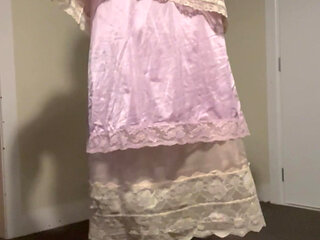 A sexy striptease from my favourite white nightgown