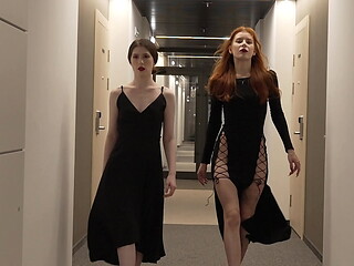 Those 2 girl vampires prefer use their fangs on cocks