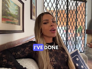 Petite Brazilian Teen Receives Mouth Fullofcum - POV Blowjob Casting