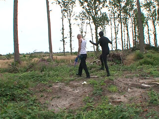 German outdoor BDSM slave girls