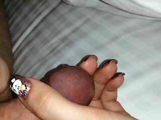 Cumming on My Stepsister's Little Hand!