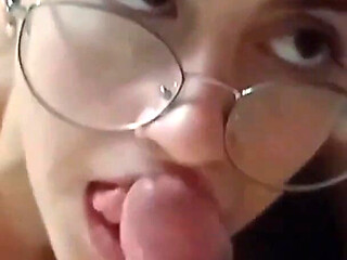 Perfect Blowjob by Shy Girl Learning How to Suck Dick