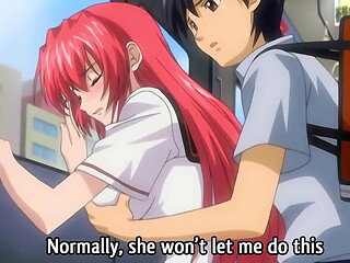 Hentai - Touching my Busty Step Sister in the Train [Subtitled]