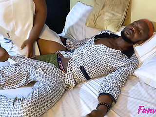 Curvy ebony teen with onion booty gets a fat dong in her round ass