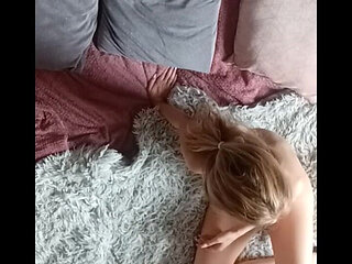 Wild with Sexy Blonde - Spanking and Huge Facial POV Ceiling