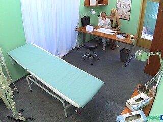 Married Blonde Wife Gets Oral and Fucked in Fake Hospital