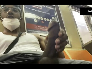 More public train masturbation video