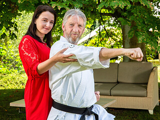 Outdoor Karate Practice - Granddadz