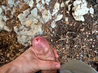 Phimosis Stepdaddy Public. Stroking Slow, Precum Everywhere