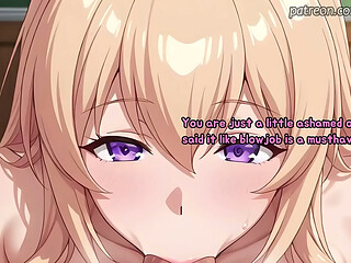 Honami came to you after classes to calm her lust down (Sex JOI)
