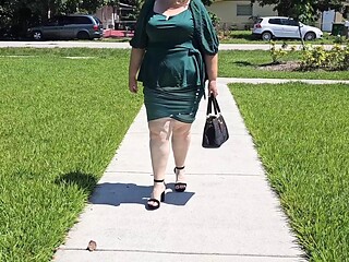 Celebrity Angela White caught on camera with big dildo in public park