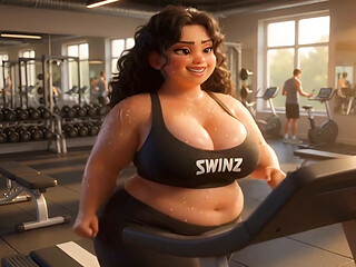 From Chubby & Ignored to Curvy Cock Tease Ep2 First Gym Day & Teasing Begins