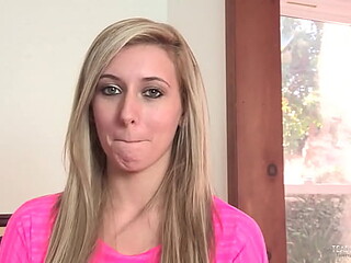 scened instructor and submissive blonde enjoy messy FFM threesome