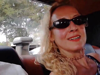 Blonde Mature Wife Enjoys Semi-naked Sex