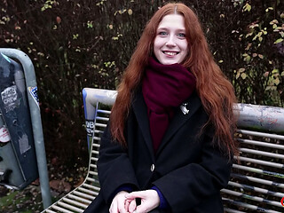GERMAN SCOUT - Real Redhead Ginger Teen Alice Seduce with small Tits First Porn Casting without condom in Berlin