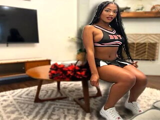 Cheerleader Visits Her Professor, Begging for His Huge Dick