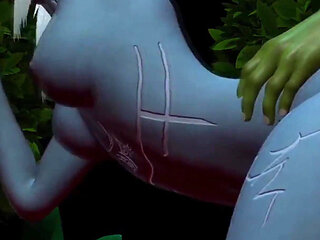 Elf is having a threesome with two orcs