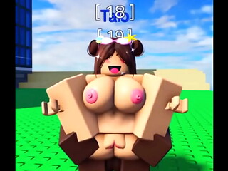 fucking slutty e girl on roblox cumbat