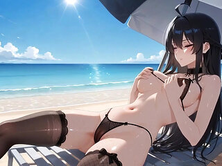 AI Gothic Beauty by the Sea.