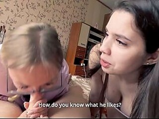 StepSis learns how to fuck from MILF stepmom in steamy POV