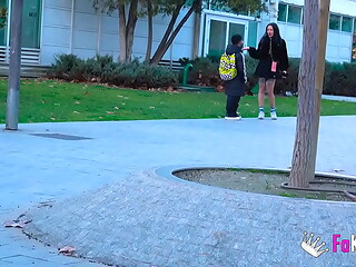 Lara Croft getting wild in the street. Are you Juanjo? I want to fuck today