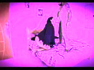Hairy Latina gives hotwife Halloween treat with big cock