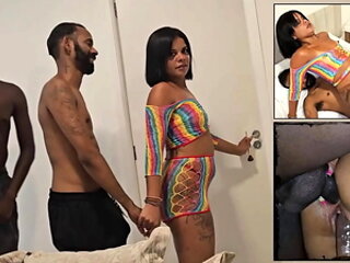 He called his friends to watch the Flamengo game but had planned to go out with his wife who ended up fucking the cuckold's friends