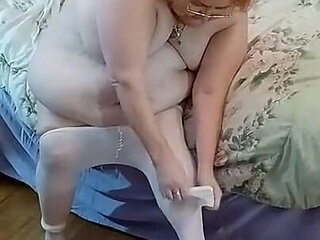 BBW Nurse Vicki Puts on Some White Panty Hose for You!