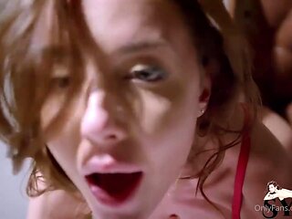 Blonde beauty dreams of passionate intensity in a seductive lingerie encounter