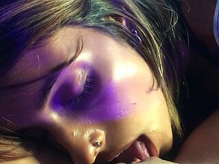 Two wet naked amateur babes having lesbian sex in the shower