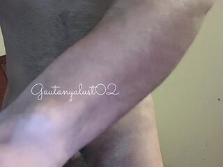 Big Black slim and long Indian Masturbating