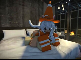 Cone Catgirl gets banged.  Pt.1