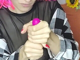 My Natural, Big Tits Are Throbbing! Pussy Mask on, I'm Pleasuring Myself