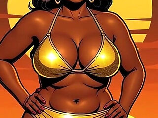 Bold Black Woman Animated to Tease