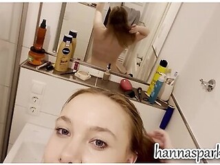 18 Yo Blonde Big Tit Teen Fucks Her Wet Pussy