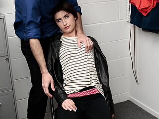 Dragging the Teen to The Security Office for Her Punishment - Myshopsex