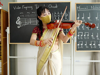 Violin Teacher Fucked by Her Student