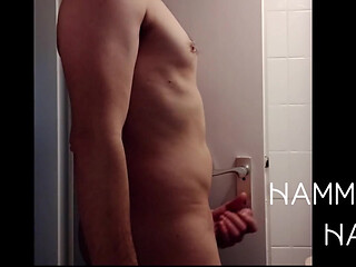 Wanking While Standing && Squirting A Lot Of Sperm