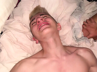 Multiple men take on nude partygoers in a wild double penetration gangbang
