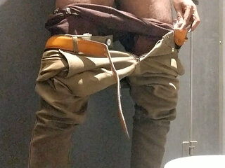 Masturbating in Public Toilet for You