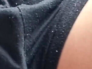 Pregnant Teen Slut Showing off in the Uber