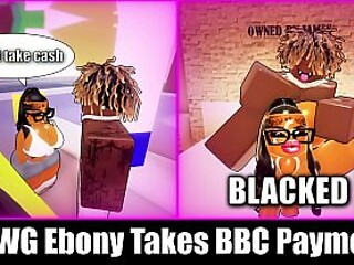 Hunky PAWG Ebony gives sloppy facials to BBC