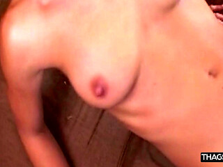 Mature Brunette Babe Deepthroats Throbbing Cock and Gets Fingered